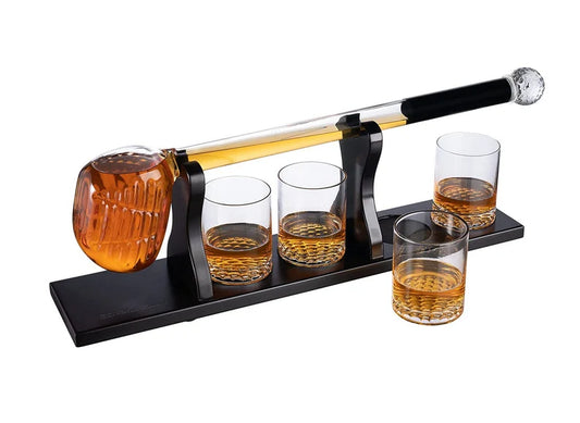 Golf Club Whiskey Decanter Includes 4 Liquor Glasses - PutterHead