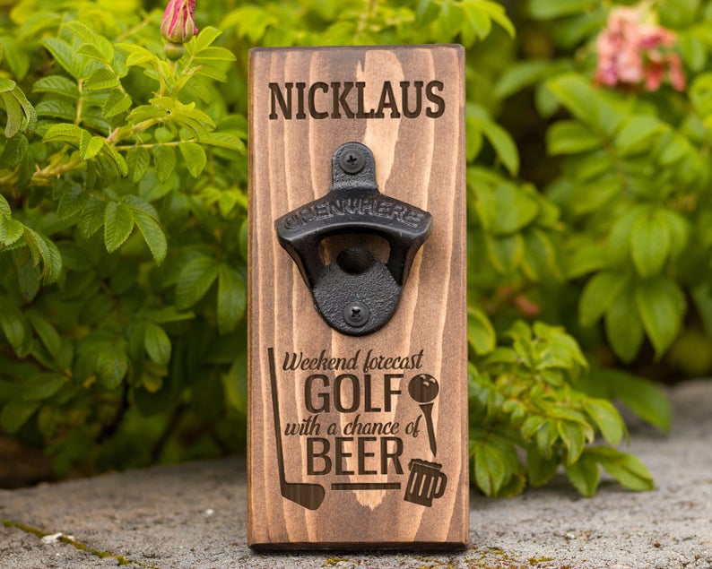 Wall Hanging Bottle Opener-Customized Name - PutterHead