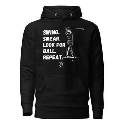 Swing. Swear. Look For Ball. Repeat Unisex Hoodie - PutterHead